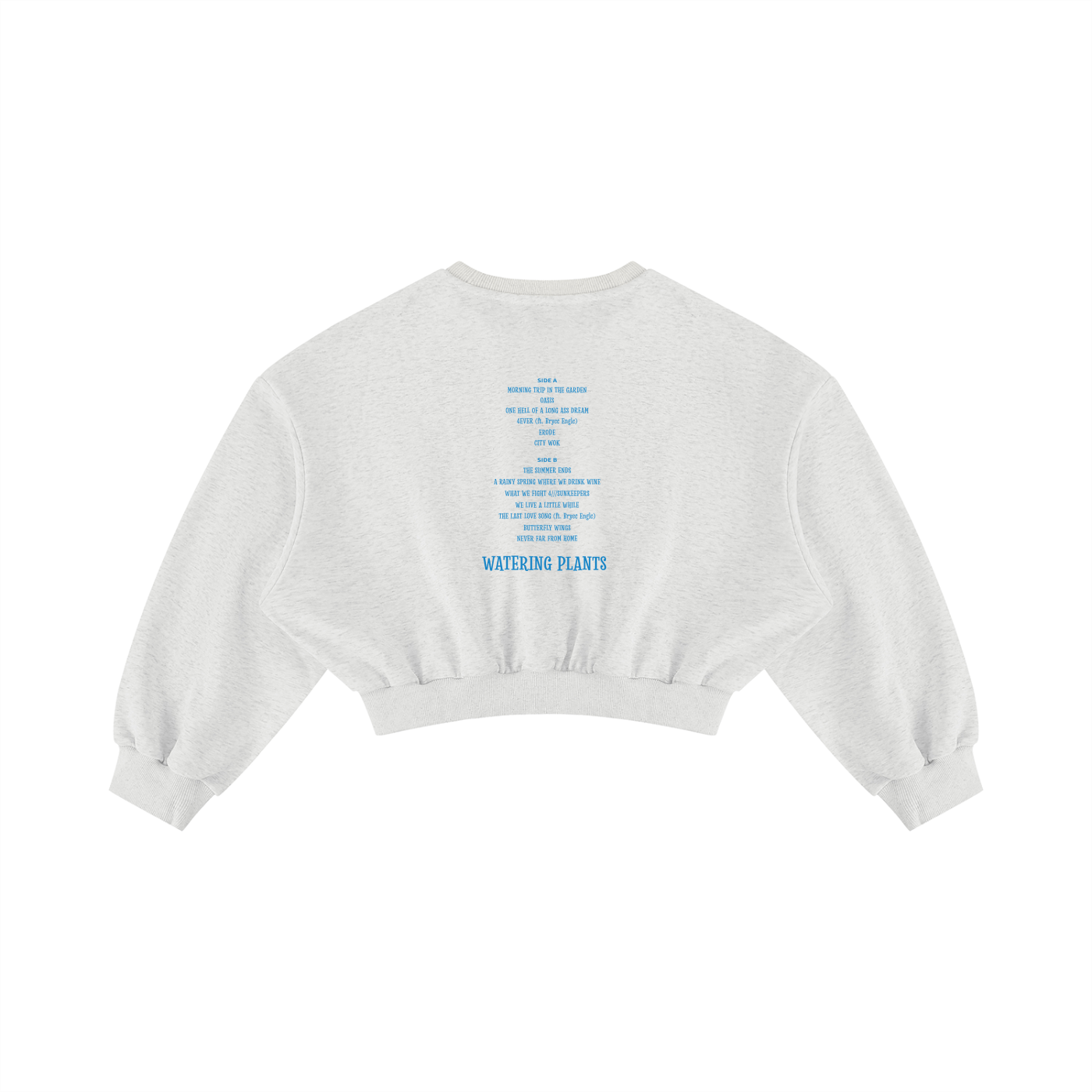 Women's Cropped TrackList Crewneck